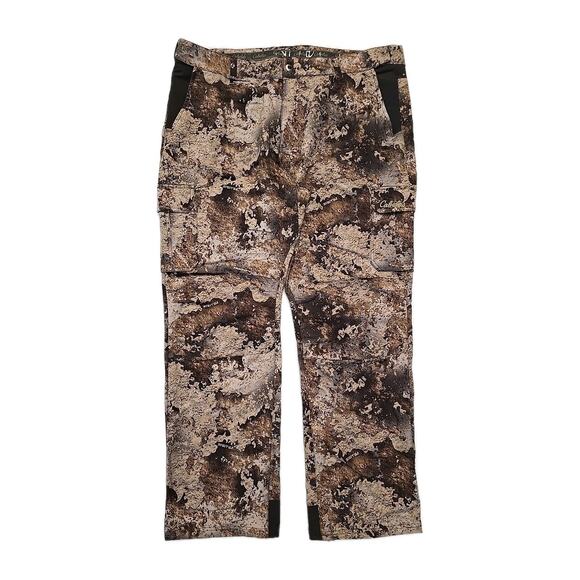 Cabelas Mens Prairie Camo Cargo Performance Pants Sz 2XL Lightweight Hunting - Picture 3 of 12